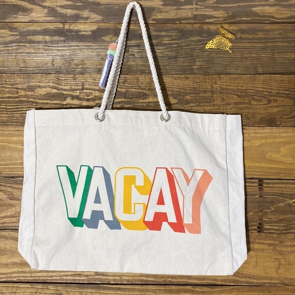 Canvas Beach Tote Bag - Picture 2 of 7